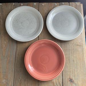 Old vintage Fiestaware set of 3 bread and butter plates